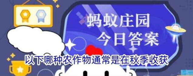 以下哪种农作物通常是在秋季收获