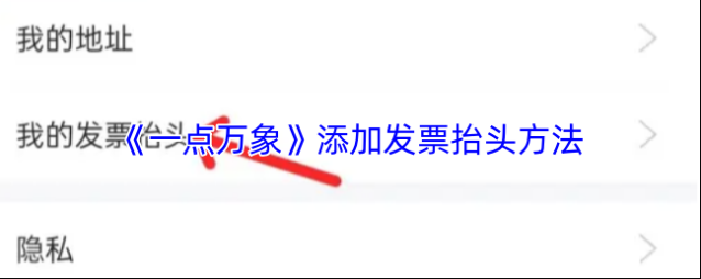 一点万象发票抬头