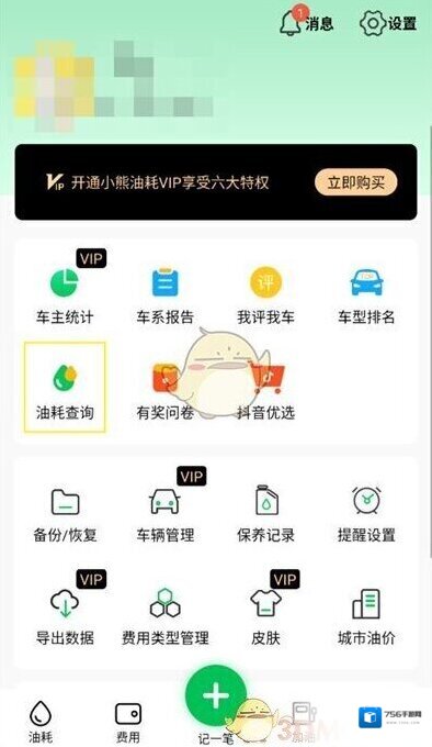 小熊油耗界面