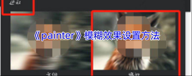 《painter》模糊效果设置方法