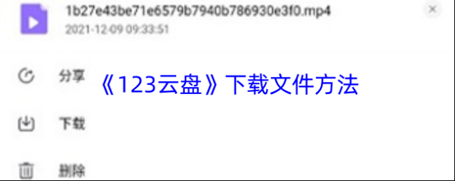 《123云盘》下载文件方法