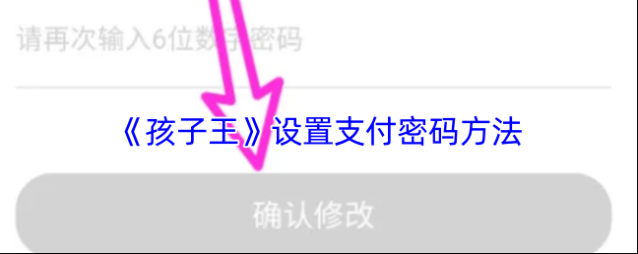 孩子王支付密码