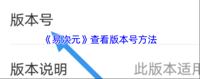 易次元版本号