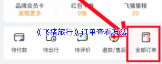 飞猪旅行订单