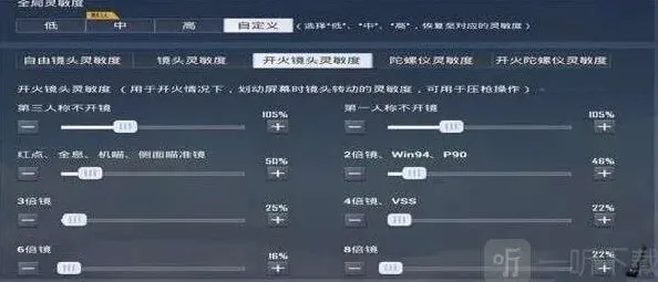和平精英灵敏度