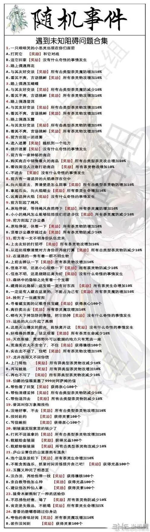 命运随机事件