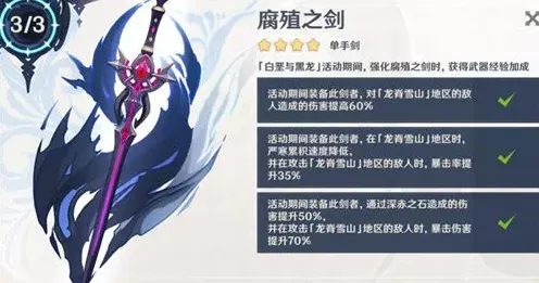 《原神》腐殖之剑适配角色攻略指南
