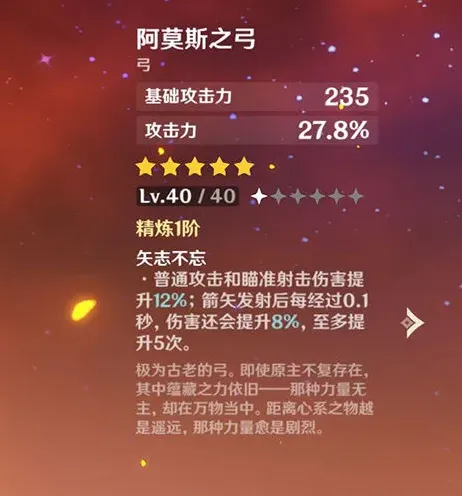 原神阿莫斯之弓适合角色分析指南