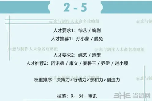 恋与制作人三星