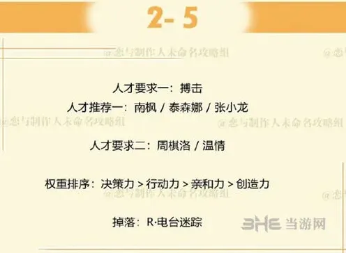 《恋与制作人》周棋洛拍摄副本2-5攻略大全