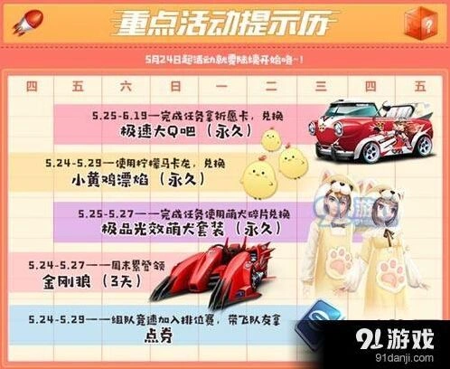 QQ飞车5月25日福利活动指南