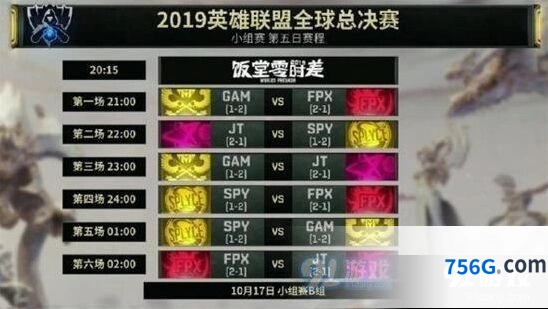 FPX首发名单 英雄联盟S9小组赛第五日一览