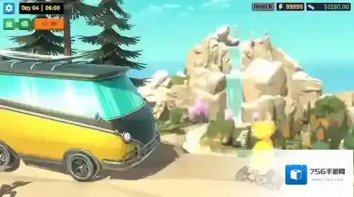 房车露营模拟器停下